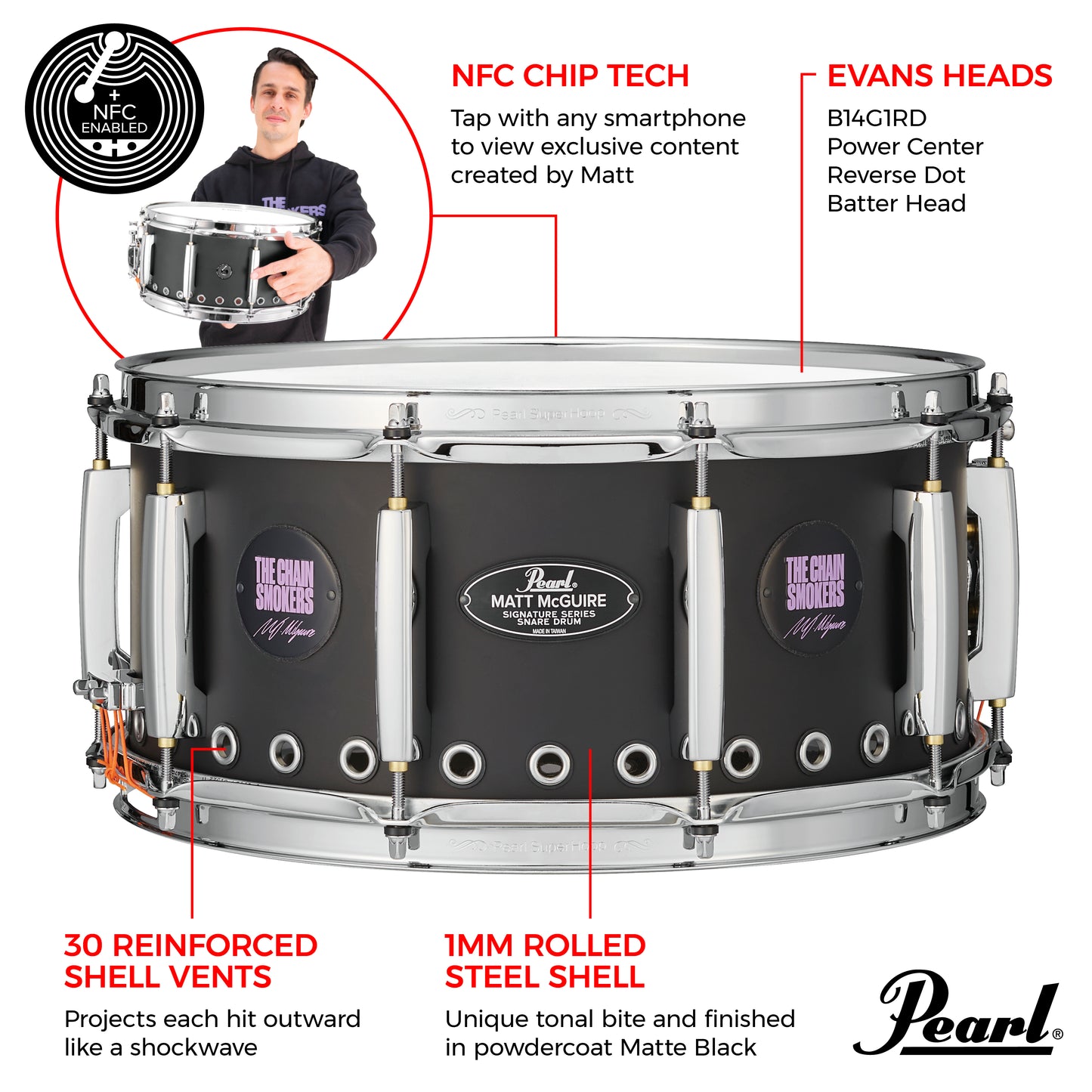 MATT MCGUIRE 14X6.5 TOUR EDITION SIGNATURE SNARE