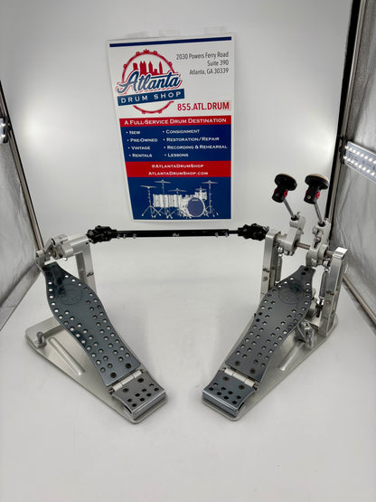 DW MFG Machined Direct Drive Double Bass Drum Pedal - Polished