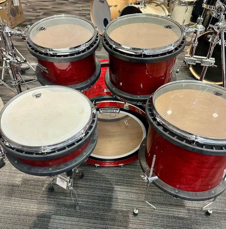 Peavey Radial Pro 751 5-Piece 1994 - Clear Gloss Red-Peavey-Atlanta Drum Shop