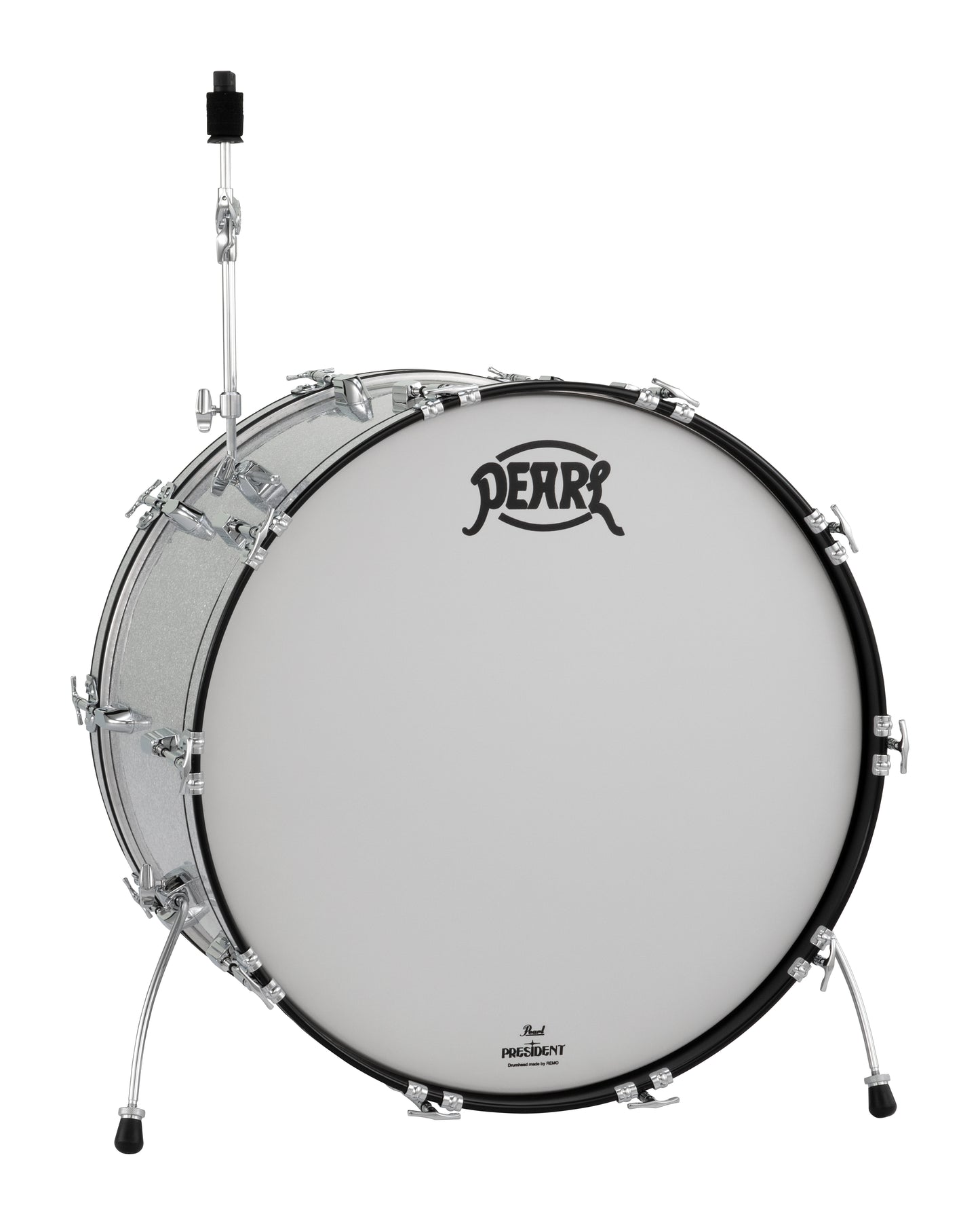 PRESIDENT SERIES DELUXE 26X14 BASS DRUM, #450 SILVER SPARKLE