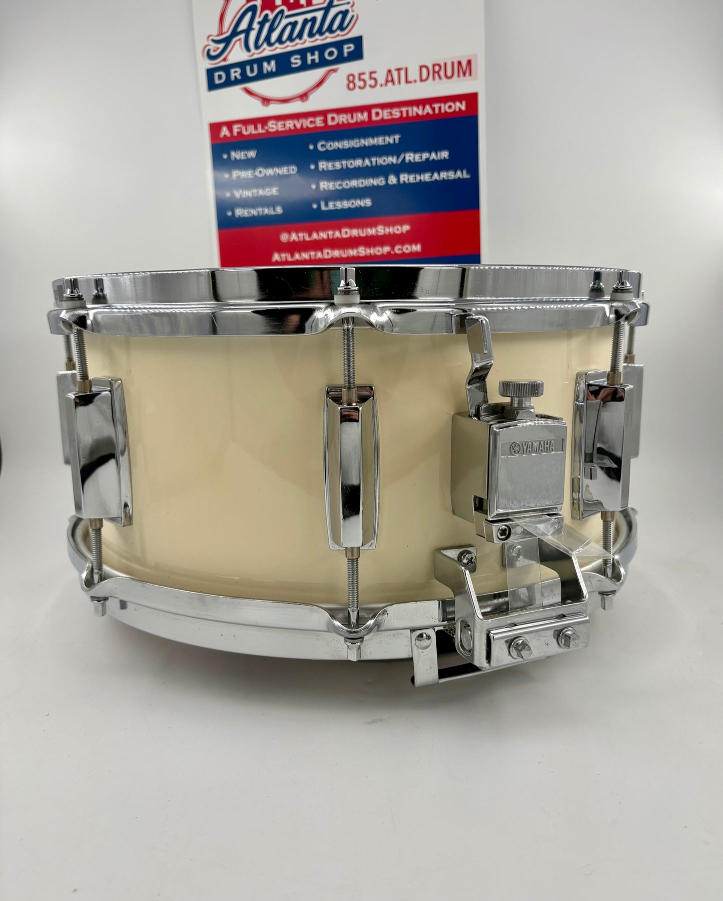 Yamaha 14x6.5 1988 8000 Series Tour Custom Snare - White