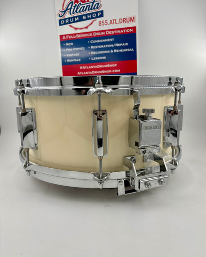 Yamaha 14x6.5 1988 8000 Series Tour Custom Snare - White