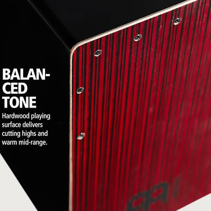 Meinl Percussion Backbeat Bass Cajon - Crimson Stripe