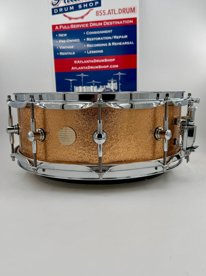 Montineri Custom Drums:   14” x 5” 10-COB Lug Copper Sparkle Snare