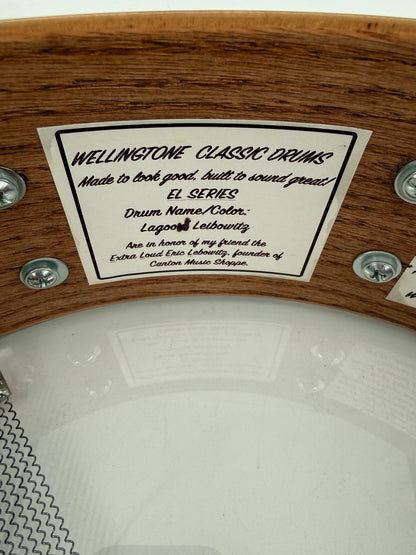 Wellingtone 14” x 4” “Lagoon Leibowitz” Red Oak Snare Drum