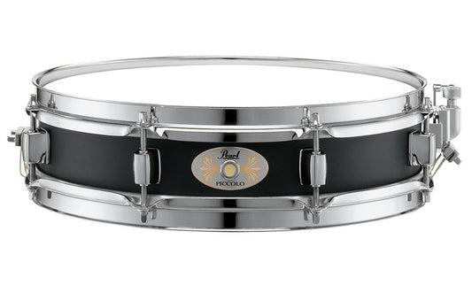 Pearl S1330 Steel Effect Piccolo Snare Drum - 3 x 13 inch - Black