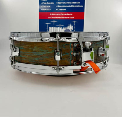 Lucky Drums Company 15" x 4.5" Artistic Pre-Patina Copper Snare-Lucky Drum Co-Atlanta Drum Shop