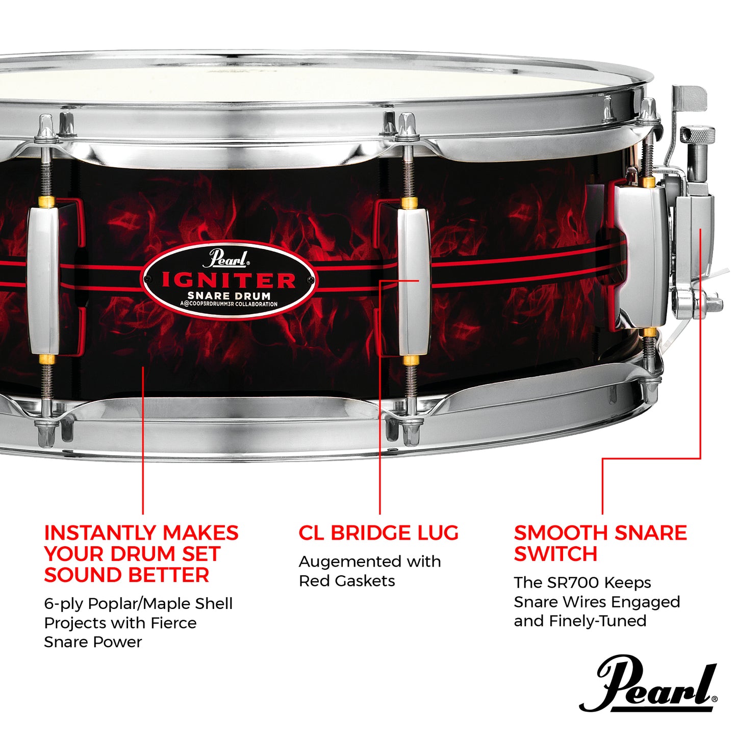 IGNITER 14"X5" SNARE DRUM