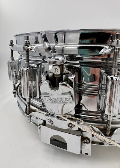 Vintage Rogers "5-Line" Dyna-Sonic 14" x 5" Chrome
