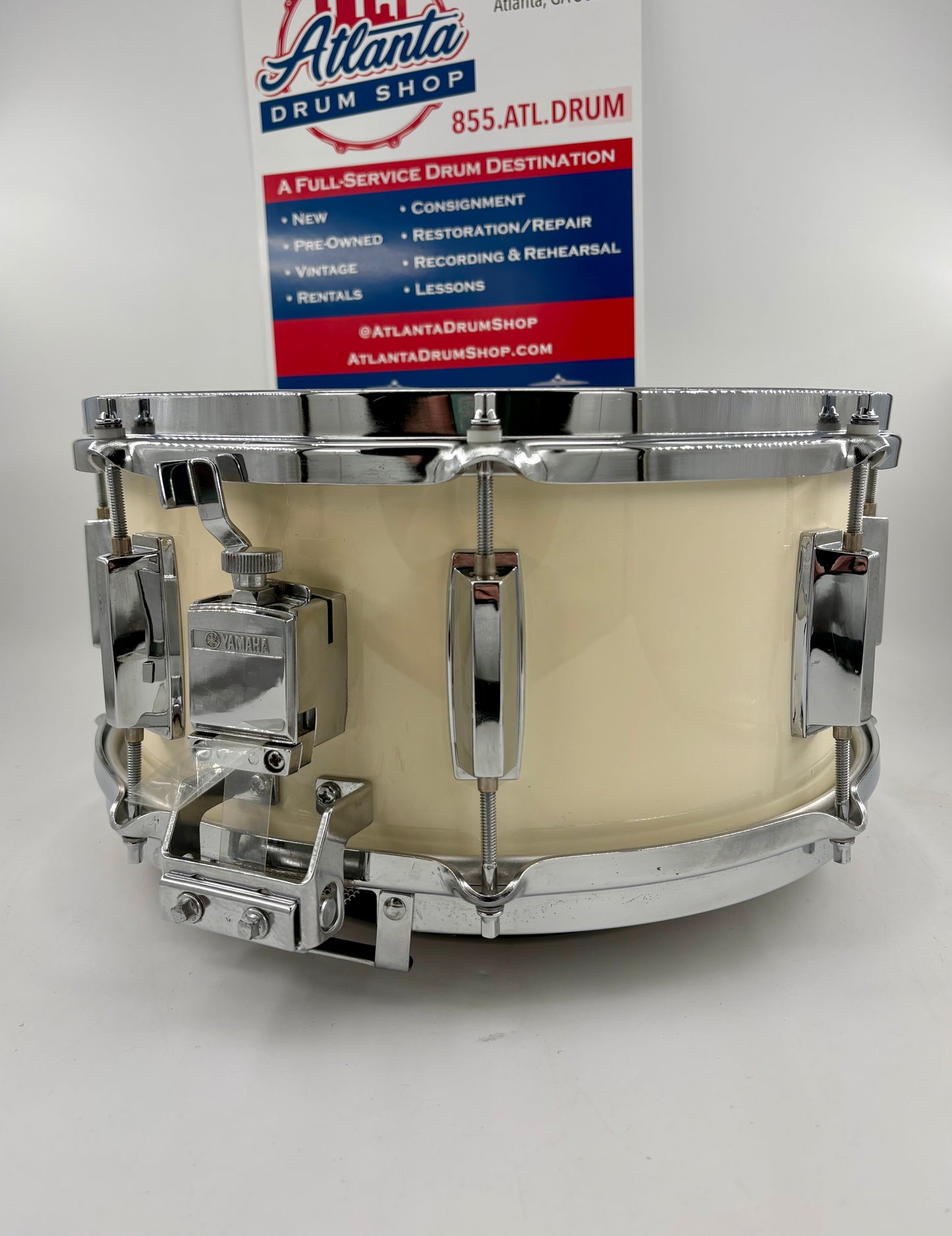 Yamaha 14x6.5 1988 8000 Series Tour Custom Snare - White