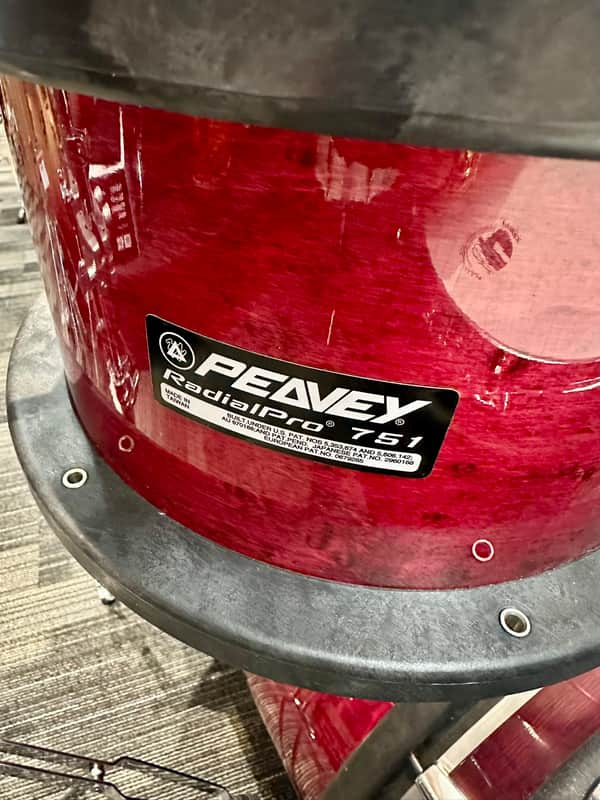 Peavey Radial Pro 751 5-Piece 1994 - Clear Gloss Red-Peavey-Atlanta Drum Shop