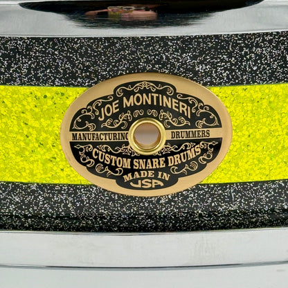 Montineri 12” x 4” Maple/Poplar Snare 2025 - Black/Green Sparkle-Montineri-Atlanta Drum Shop
