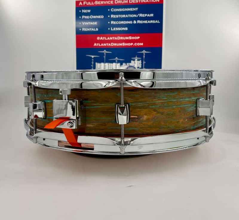 Lucky Drums Company 15" x 4.5" Artistic Pre-Patina Copper Snare-Lucky Drum Co-Atlanta Drum Shop