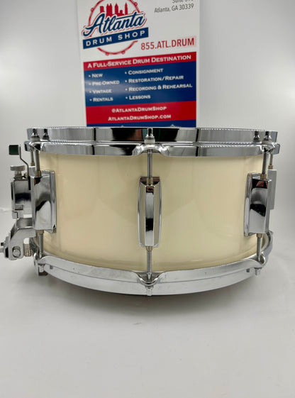 Yamaha 14x6.5 1988 8000 Series Tour Custom Snare - White