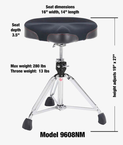 Gibraltar 9608NM 9000 Series 16.5" Neo Saddle Drum Throne