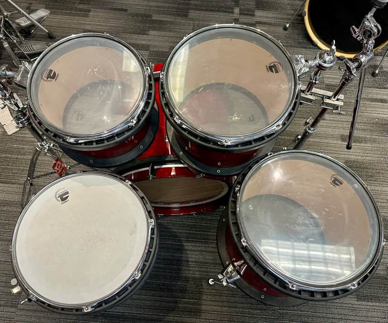 Peavey Radial Pro 751 5-Piece 1994 - Clear Gloss Red-Peavey-Atlanta Drum Shop