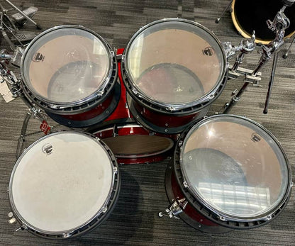 Peavey Radial Pro 751 5-Piece 1994 - Clear Gloss Red-Peavey-Atlanta Drum Shop
