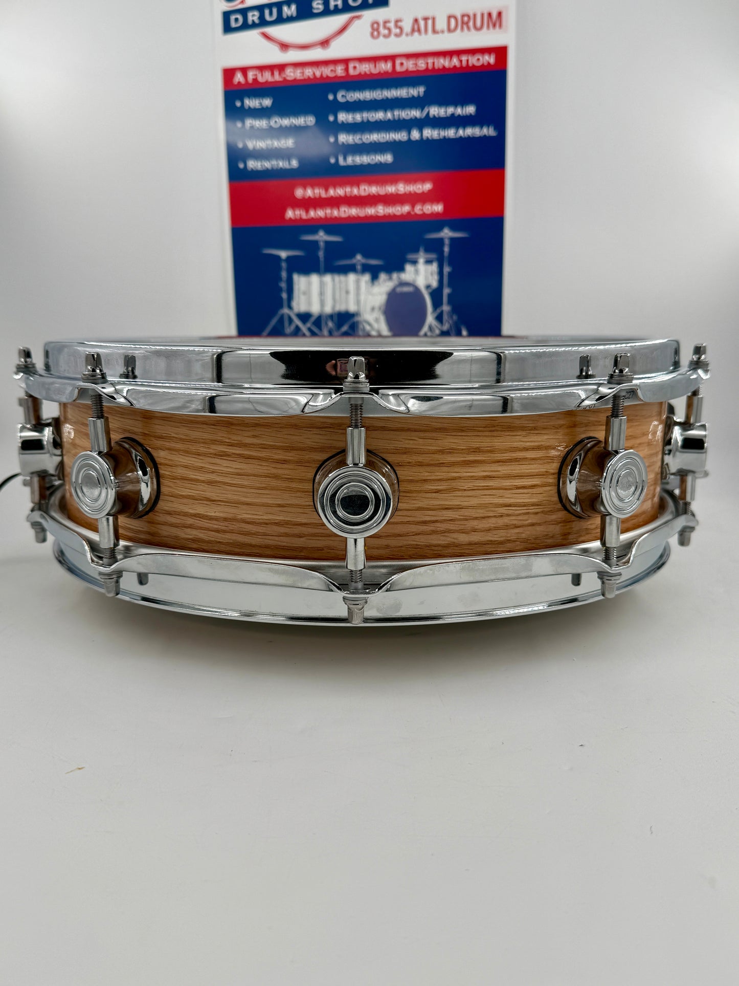Wellingtone Custom Drum Co:  14” x 4” Red Oak Snare
