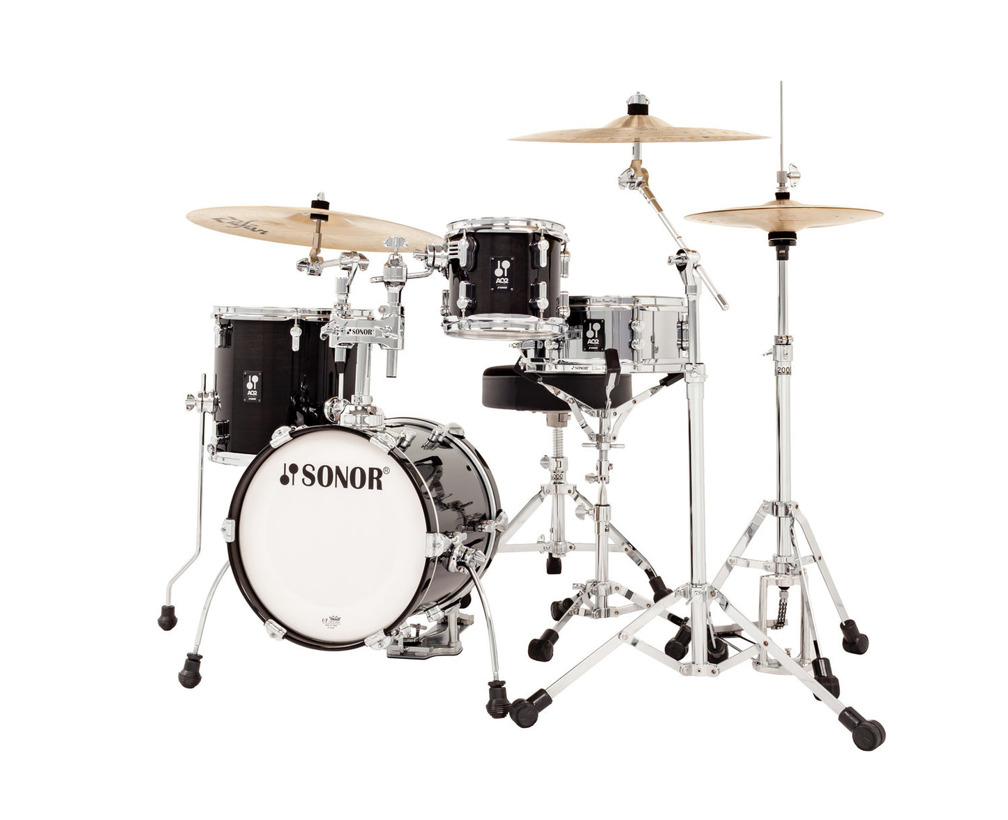 SONOR AQ2 MAPLE MARTINI SET-Transparent Black