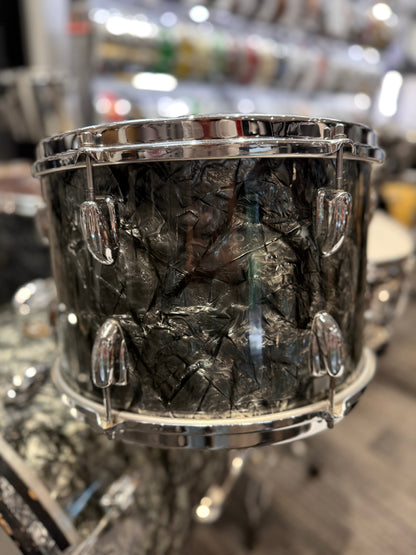 Slingerland Late 1950s & 1963 Black Diamond Pearl 4 Piece Radio King Drum Set