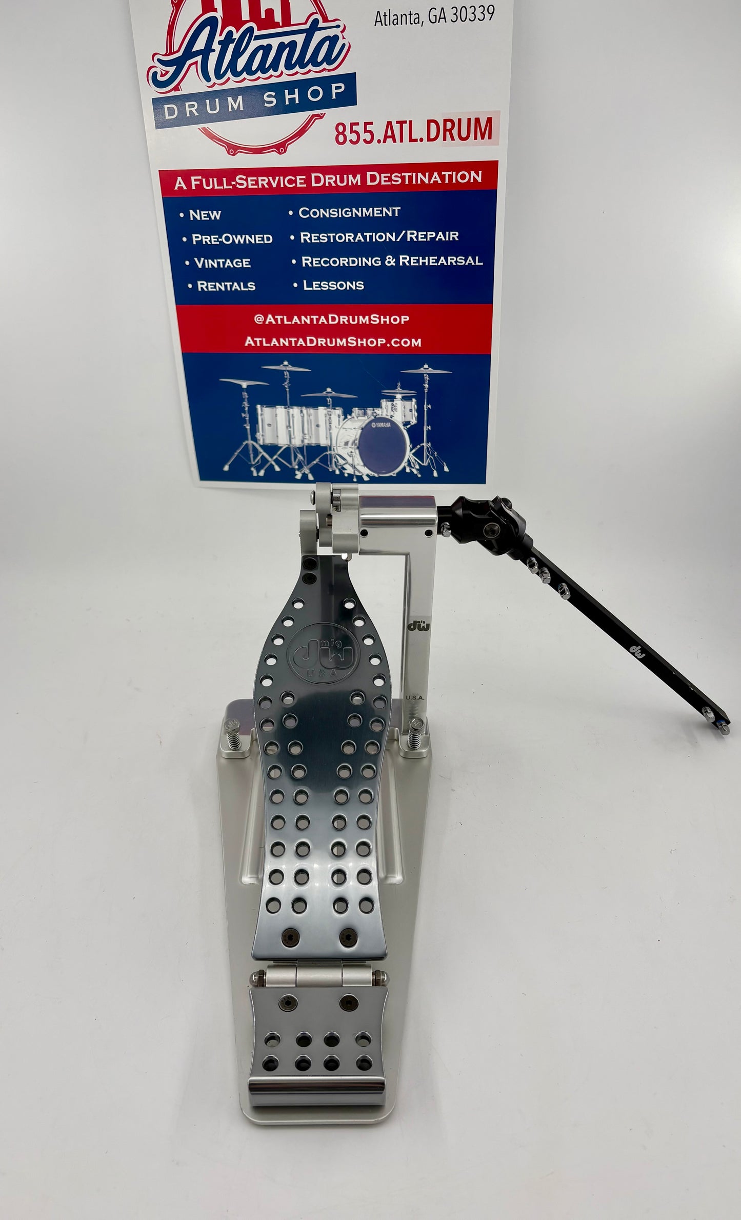 DW MFG Machined Direct Drive Double Bass Drum Pedal - Polished