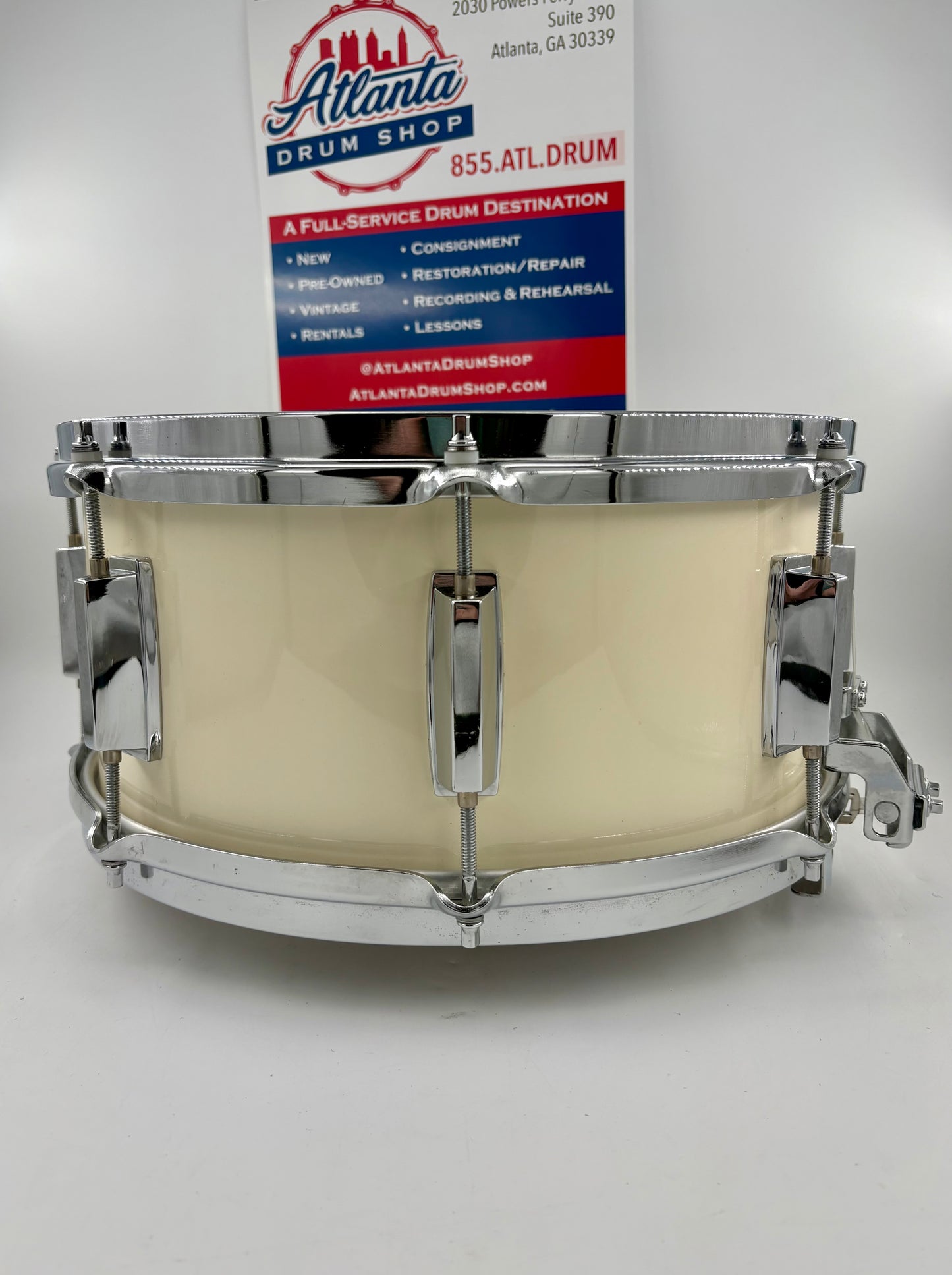 Yamaha 14x6.5 1988 8000 Series Tour Custom Snare - White