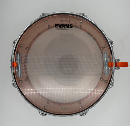 Lucky Drums Company 6.5”x14” Brushed Copper Snare w/ Stripe
