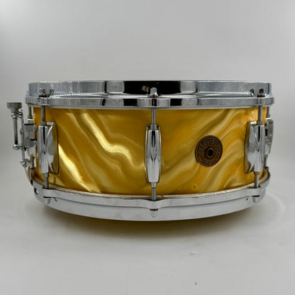 Gretsch 1966 Model 4157 8-Lug Snare Drum-  14" x 5.5" - Yellow Satin Flame
