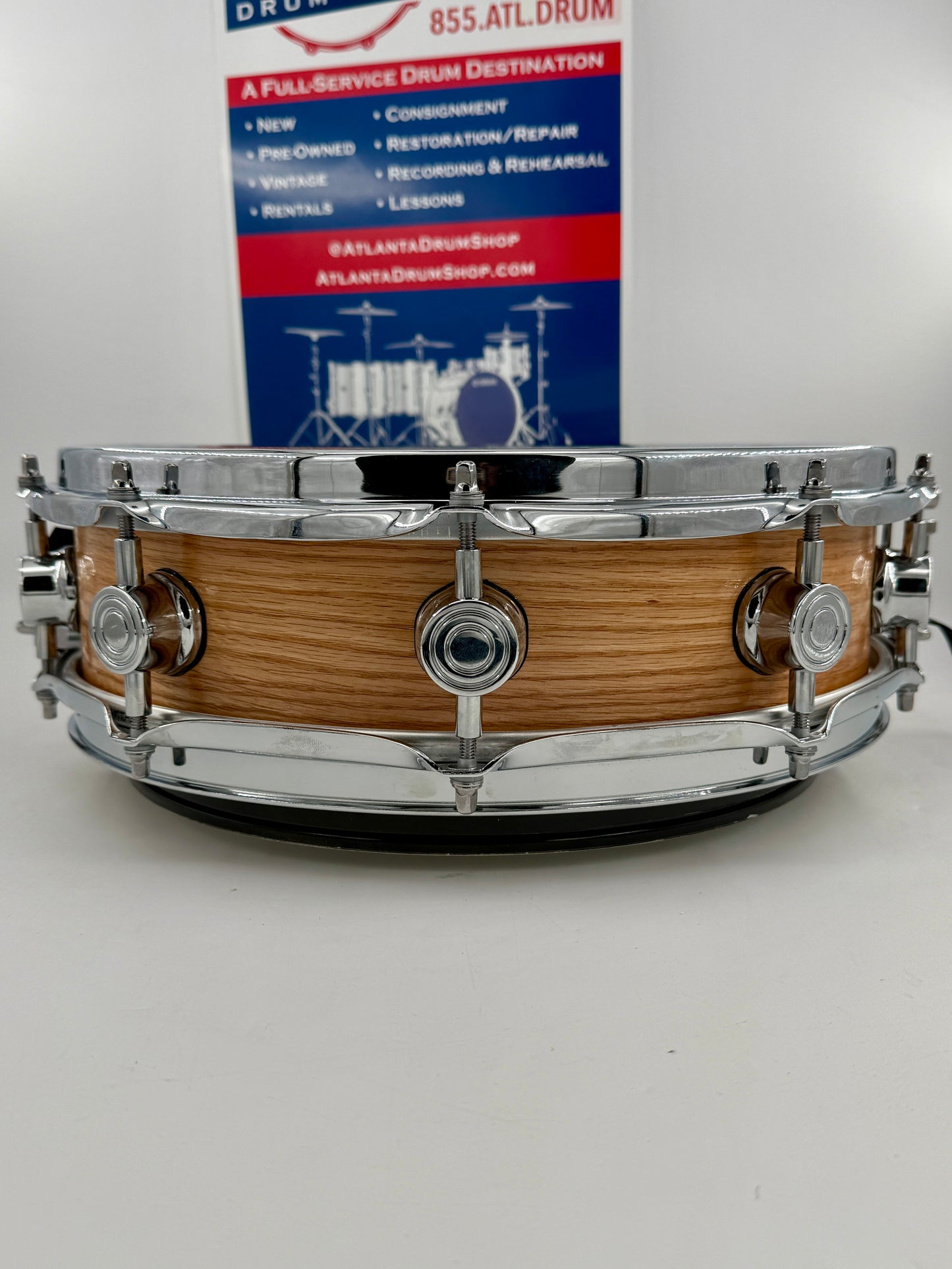 Wellingtone Custom Drum Co:  14” x 4” Red Oak Snare