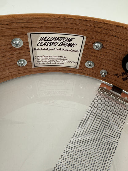 Wellingtone 14” x 4” “Lagoon Leibowitz” Red Oak Snare Drum