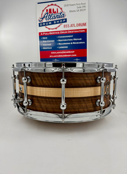 Pi Drum Company 14"x6" Custom Stave Multi-Wood Snare