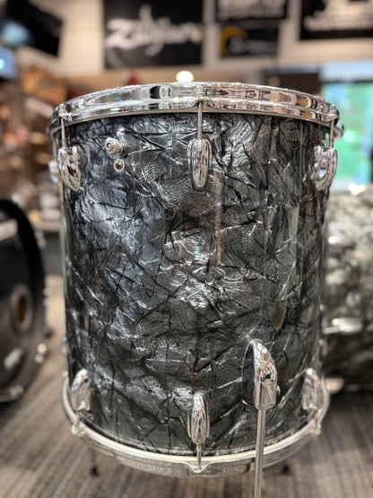 Slingerland Late 1950s & 1963 Black Diamond Pearl 4 Piece Radio King Drum Set