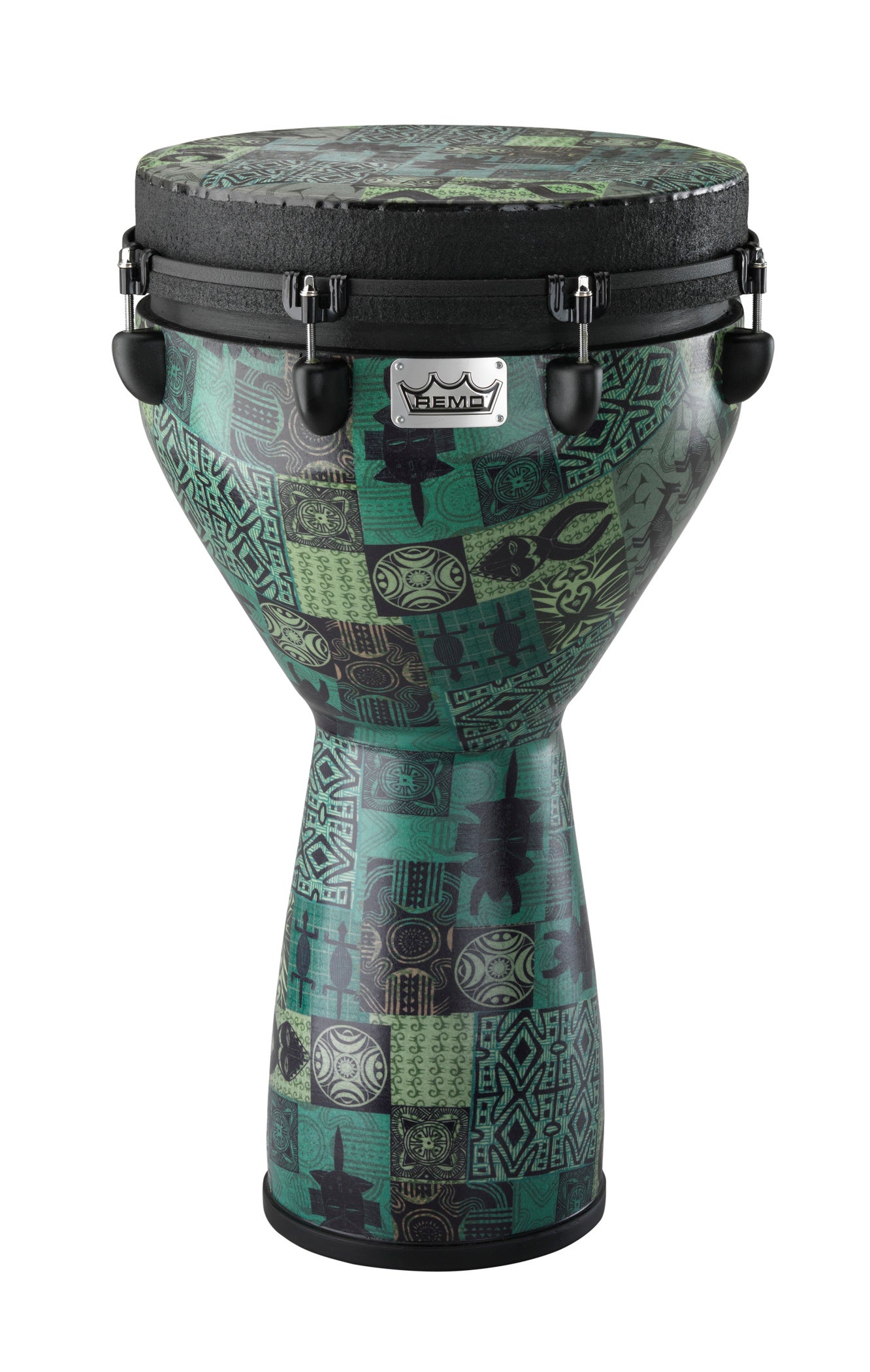 Remo DJ-0018-05 Mondo Djembe Drum. Green Knite 14"