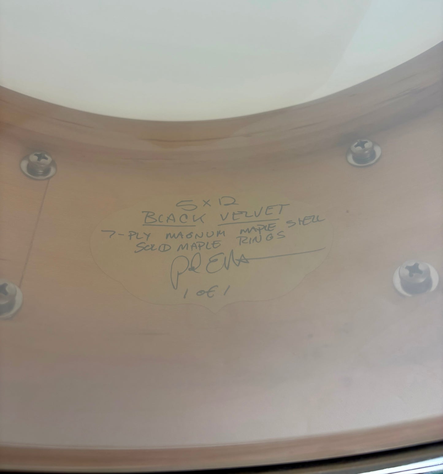 Montineri Custom 5"x12" "Black Velvet" Magnum Snare