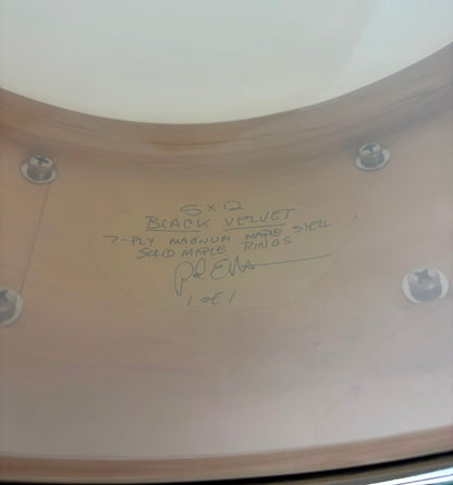Montineri Custom 5"x12" "Black Velvet" Magnum Snare