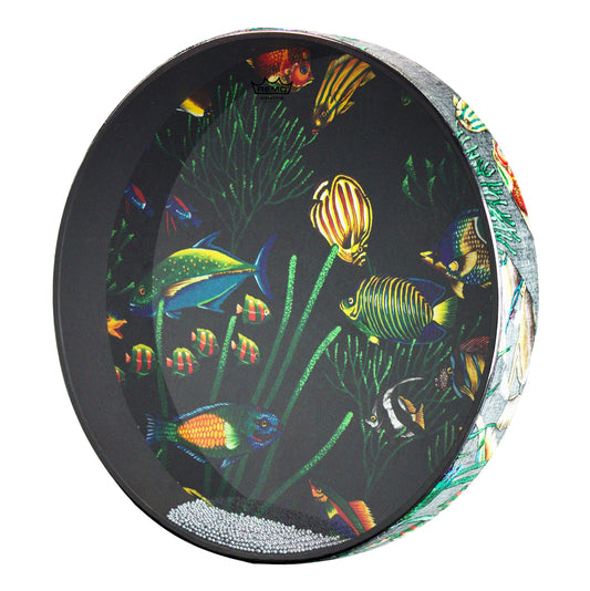 Remo ET-0216-10 Ocean Drum. Fish Graphic 16"