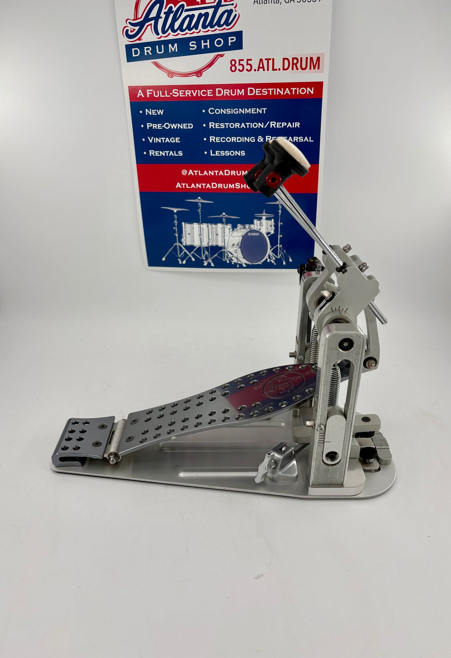DW MFG Machined Direct Drive Double Bass Drum Pedal - Polished