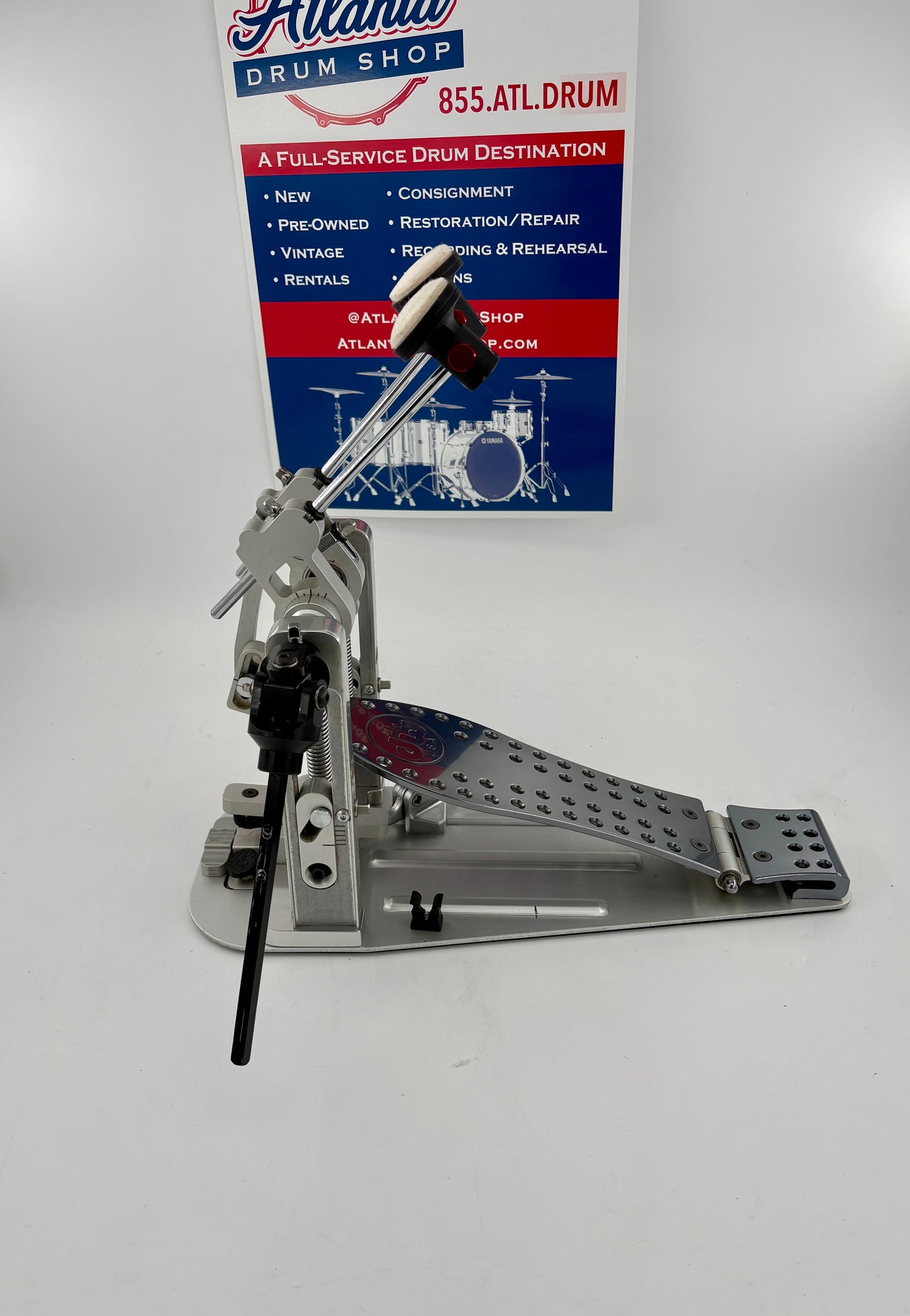 DW MFG Machined Direct Drive Double Bass Drum Pedal - Polished