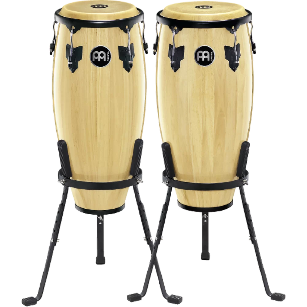 Meinl Percussion Headliner Series Conga Set with Basket Stands - 10/11 inch Natural