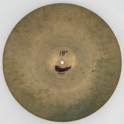 Vintage A Zildjian 60's Stamp 18" Crash - 1494g