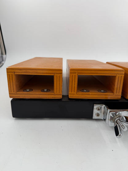5 Piece LP temple Blocks with Bracket
