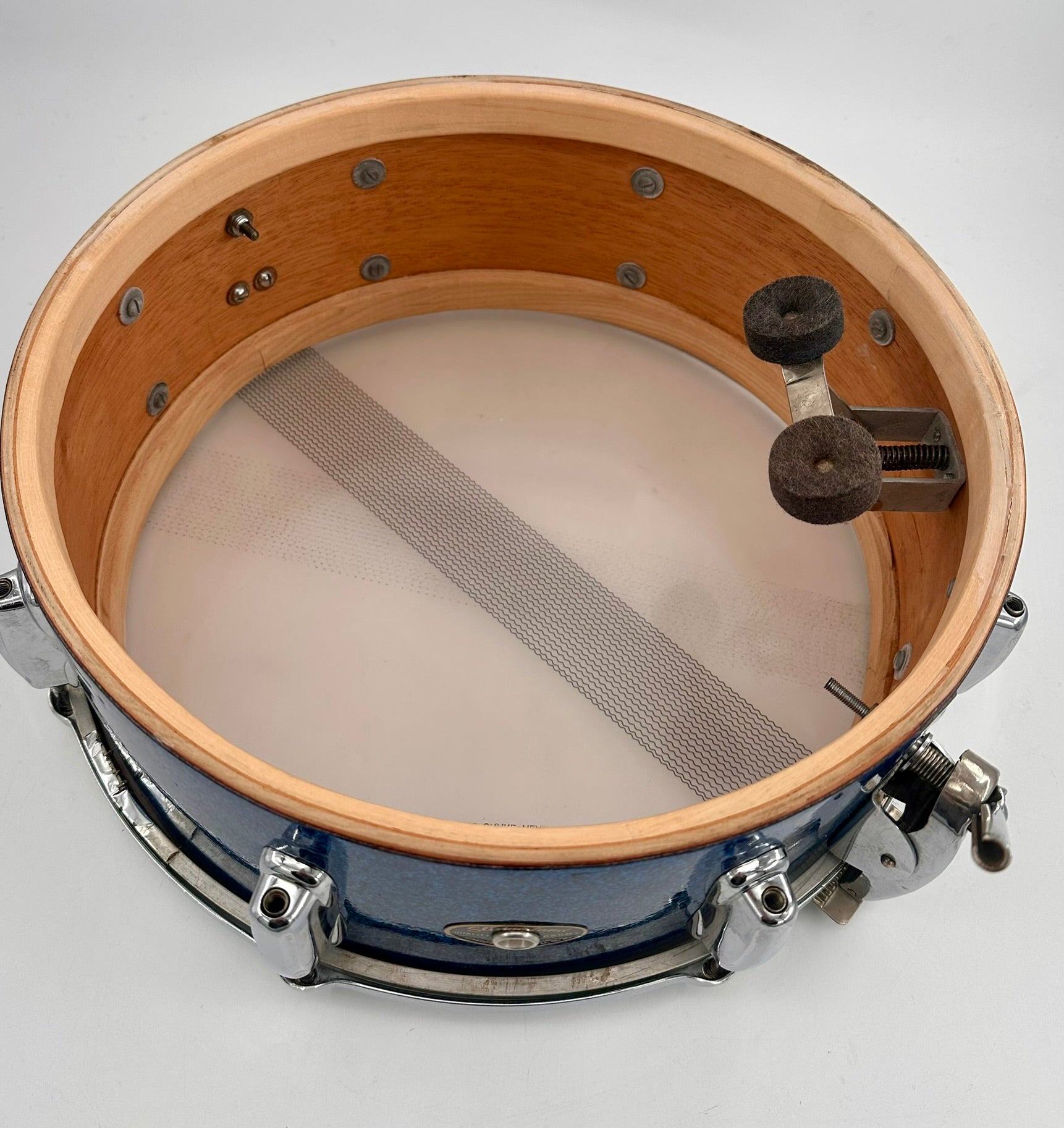 Slingerland Super Gene Krupa Radio King 5.5x14 Snare Drum 1960 - Blue Sparkling Pearl-Slingerland-Atlanta Drum Shop