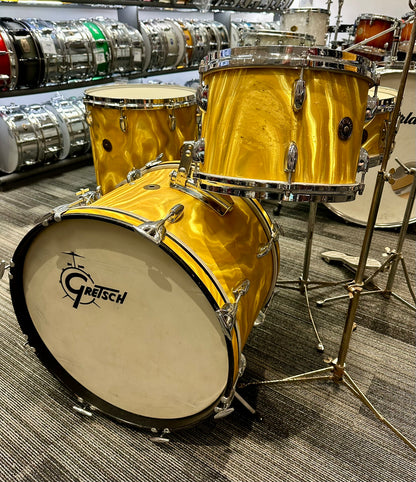 *AMAZING* Gretsch 1966 Progressive Jazz Kit in Yellow Satin Flame