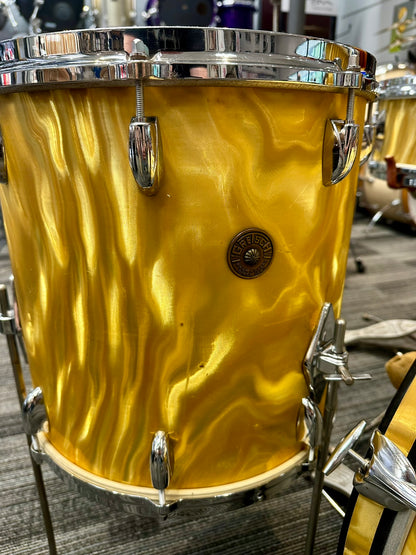 *AMAZING* Gretsch 1966 Progressive Jazz Kit in Yellow Satin Flame