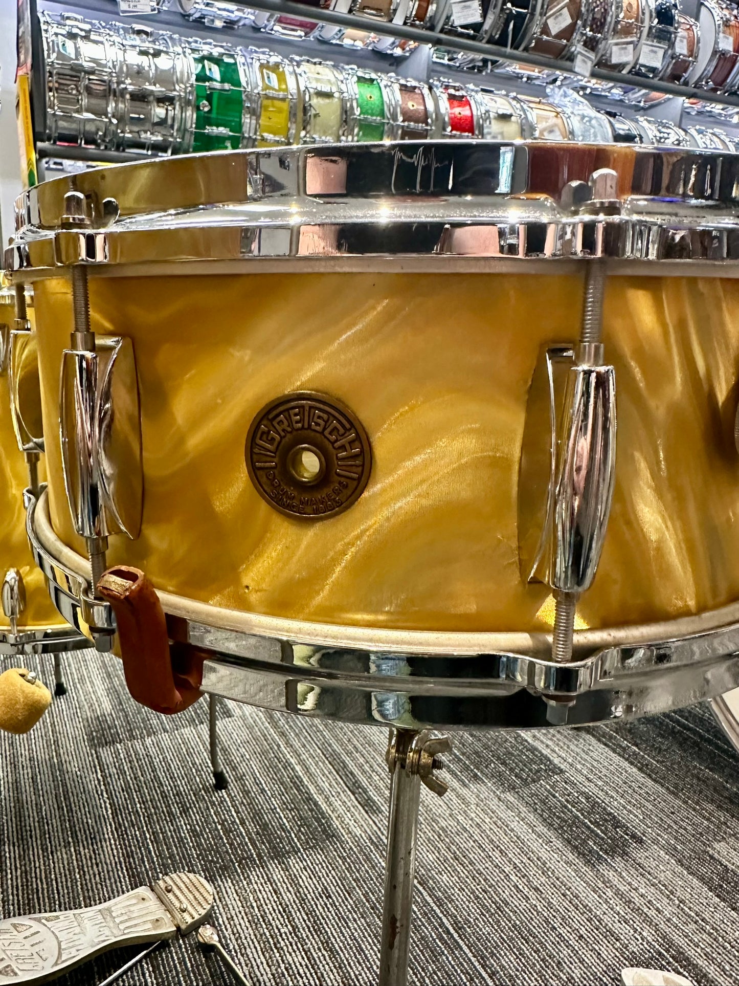 *AMAZING* Gretsch 1966 Progressive Jazz Kit in Yellow Satin Flame