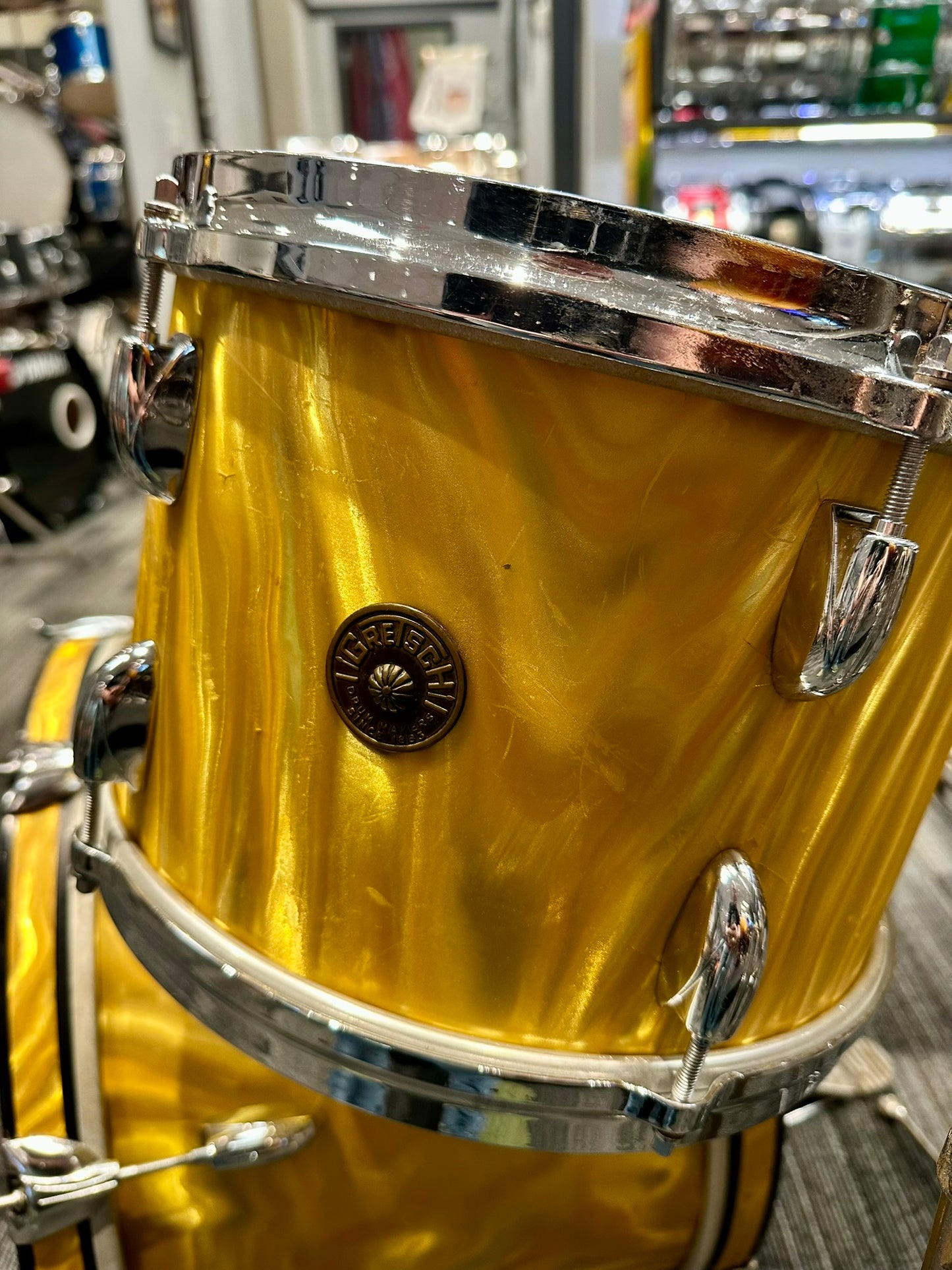 *AMAZING* Gretsch 1966 Progressive Jazz Kit in Yellow Satin Flame
