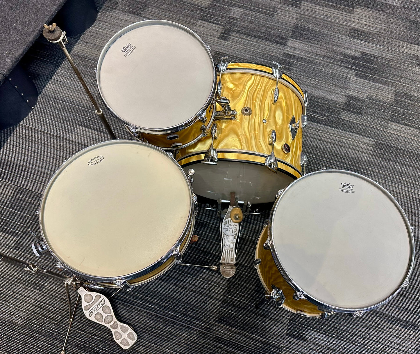 *AMAZING* Gretsch 1966 Progressive Jazz Kit in Yellow Satin Flame