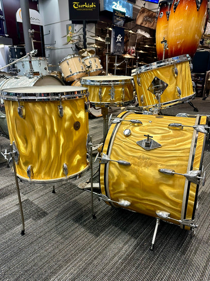 *AMAZING* Gretsch 1966 Progressive Jazz Kit in Yellow Satin Flame