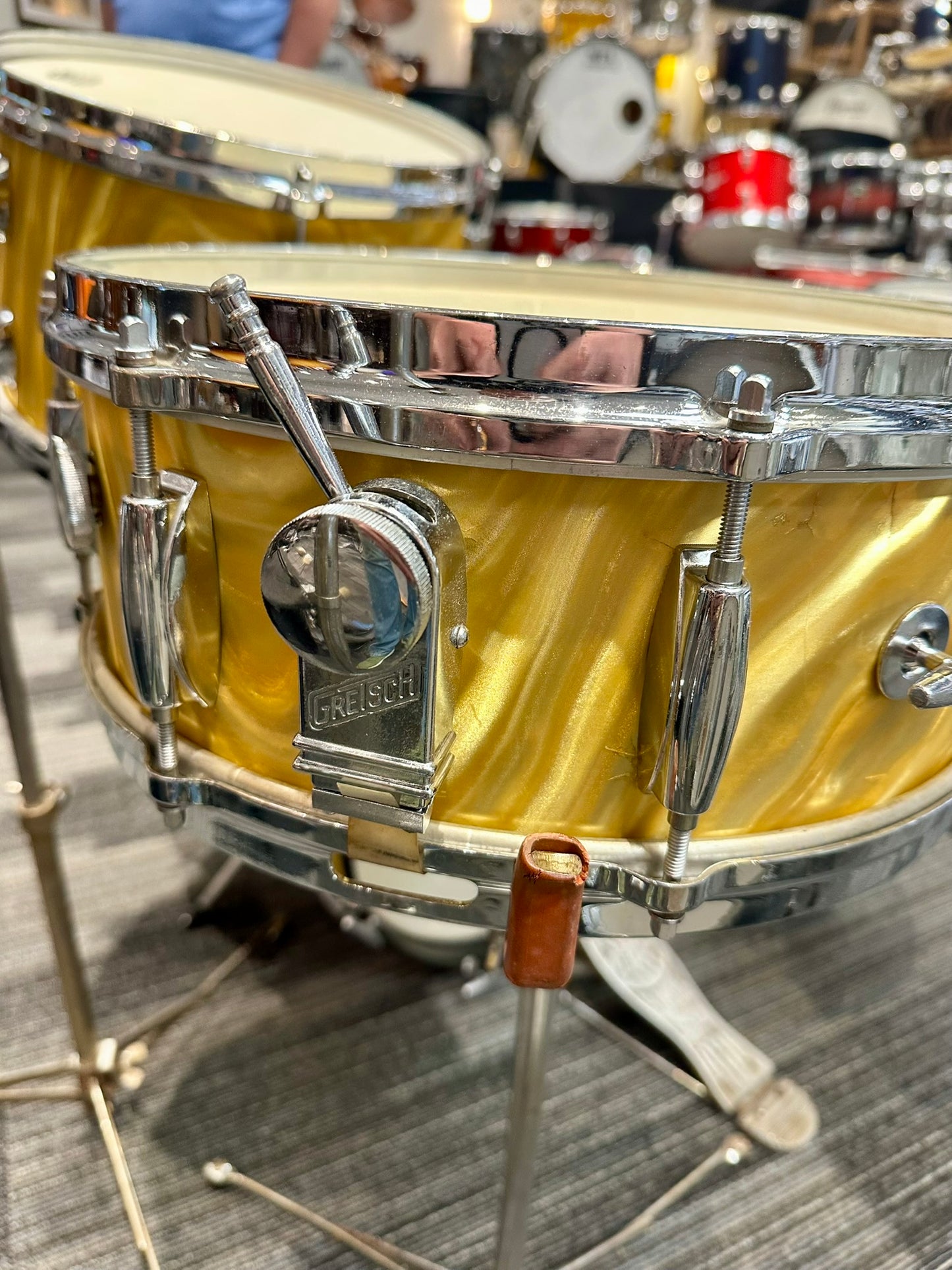 *AMAZING* Gretsch 1966 Progressive Jazz Kit in Yellow Satin Flame