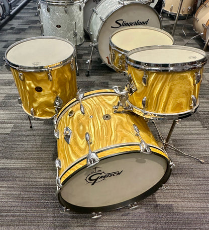 *AMAZING* Gretsch 1966 Progressive Jazz Kit in Yellow Satin Flame